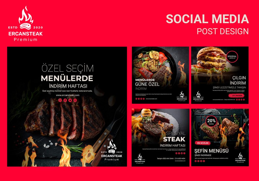 Ercan Steak – Sosyal Medya Tasarımları